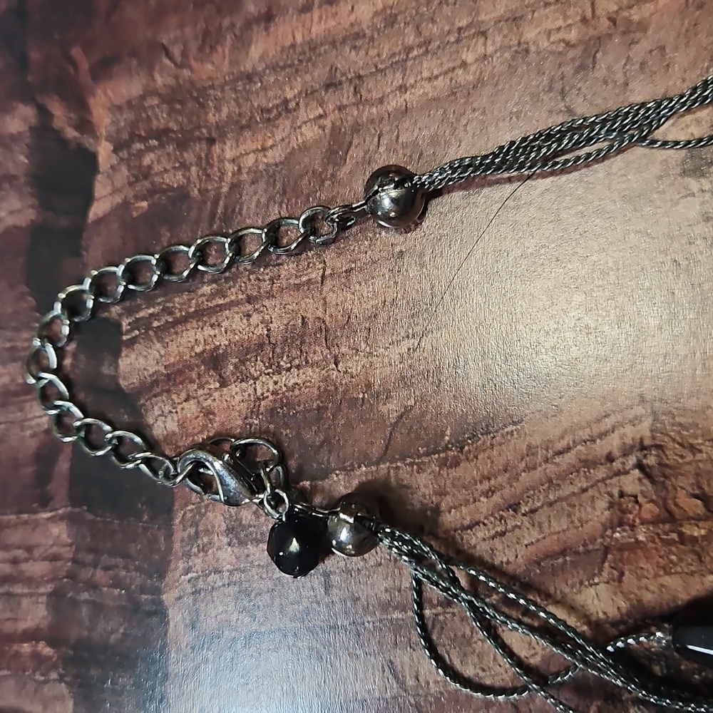 Boutique Black Beaded 5 Strand Necklace - Picture 5 of 7